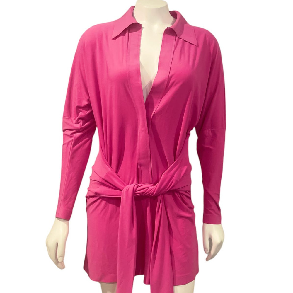 norma kamali dress XS , hot pink, NWOT, resortwear, beach, coastal